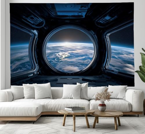 DACRWEKZ Raumstation Erde Blau Wandteppiche Futurismus Wandteppich – Wohndeko für Wohn- und Schlafzimmer –130x150cm DACRWEKZ Raumstation Erde Blau Wandteppiche Futurismus Wandteppich – Wohndeko für Wohn- und Schlafzimmer –130x150cm von DACRWEKZ