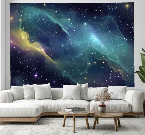 DACRWEKZ Sternennebel Cyan Wandteppiche Abstrakte Galaxie Wandteppich – Wohndeko für Wohn- und Schlafzimmer –180x230cm DACRWEKZ Sternennebel Cyan Wandteppiche Abstrakte Galaxie Wandteppich – Wohndeko für Wohn- und Schlafzimmer –180x230cm von DACRWEKZ