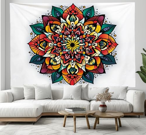 DACRWEKZ Wandteppiche 70x100cm, Mandala Wandbehänge, Geometrisches Design Picknickdecke, Schal, psychedelische Yoga-Deko, große Tischdecke, Rot DACRWEKZ Wandteppiche 70x100cm, Mandala Wandbehänge, Geometrisches Design Picknickdecke, Schal, psychedelische Yoga-Deko, große Tischdecke, Rot von DACRWEKZ