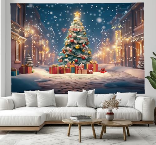 DACRWEKZ Weihnachtsbaumstraße Rot Wandteppiche Weihnachtsthema Wandteppich – Wohndeko für Wohn- und Schlafzimmer –70x100cm DACRWEKZ Weihnachtsbaumstraße Rot Wandteppiche Weihnachtsthema Wandteppich – Wohndeko für Wohn- und Schlafzimmer –70x100cm von DACRWEKZ