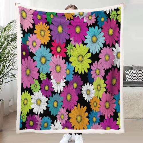 Kuscheldecke Fleecedecke Winterdecke Sofadecke Wohndecke, Bunt Retro Kleine Blumen Druck Decke, Heimtextilien Dekoration Weich und Warm für Bett Sofa Schlafzimmer Büro Kuscheldecke Fleecedecke Winterdecke Sofadecke Wohndecke, Bunt Retro Kleine Blumen Druck Decke, Heimtextilien Dekoration Weich und Warm für Bett Sofa Schlafzimmer Büro von DACRWEKZ