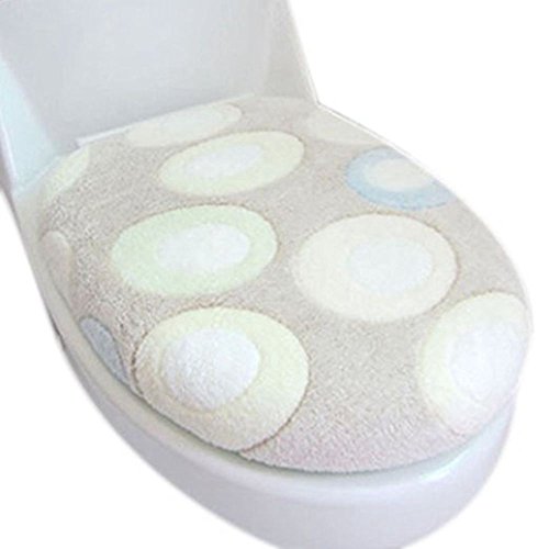 Badezimmer WC Sitzbezug Mat Deckel Soft Wärmer Stretchable Waschbare Toilette Matte Tuch Pads von DADA