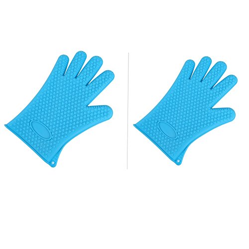 Ofenhandschuhe, Silikon Hitzebeständige Grillhandschuhe BBQ Handschuhe zum Kochen, Backen, Barbecue Isolation Pads, 1 Paar von DADA