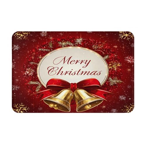 Badematte, Weihnachtsglocken, rutschfest, saugfähig, schnell trocknend, Memory-Schaum, waschbar, weicher Bodenteppich, Badteppich für kleine Badezimmer, Badewanne, Waschbecken, Hotel, 40 x 60 cm, Rot Badematte, Weihnachtsglocken, rutschfest, saugfähig, schnell trocknend, Memory-Schaum, waschbar, weicher Bodenteppich, Badteppich für kleine Badezimmer, Badewanne, Waschbecken, Hotel, 40 x 60 cm, Rot von DADABULIU