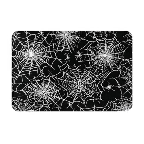 Badematte für Badezimmer, Halloween, Spinnennetz-Muster, Duschmatten, Memory-Schaum, rutschfest, kleiner Teppich, weich, leicht, saugfähig, waschbar, für Zuhause, Hotel, Dekoration, 40 x 60 cm Badematte für Badezimmer, Halloween, Spinnennetz-Muster, Duschmatten, Memory-Schaum, rutschfest, kleiner Teppich, weich, leicht, saugfähig, waschbar, für Zuhause, Hotel, Dekoration, 40 x 60 cm von DADABULIU