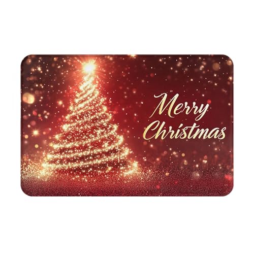 Badvorleger, roter Weihnachtsbaum, Weihnachts-Badezimmerteppich, Duschmatte, rutschfest, saugfähig, schnell trocknend, Memory-Schaum, waschbar, weicher Bodenteppich, Badteppich für kleine Badezimmer Badvorleger, roter Weihnachtsbaum, Weihnachts-Badezimmerteppich, Duschmatte, rutschfest, saugfähig, schnell trocknend, Memory-Schaum, waschbar, weicher Bodenteppich, Badteppich für kleine Badezimmer von DADABULIU