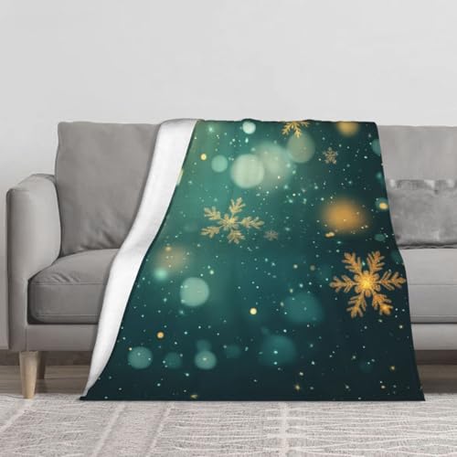 Flanell-Überwurfdecke, Schneeflocken-Grün, Weihnachten, Neujahr, weiche, gemütliche Urlaubsdecke für Couch, Bett, Sofa, leichte, warme Fleecedecke, für alle Jahreszeiten, festliche Heimdekoration, 127 Flanell-Überwurfdecke, Schneeflocken-Grün, Weihnachten, Neujahr, weiche, gemütliche Urlaubsdecke für Couch, Bett, Sofa, leichte, warme Fleecedecke, für alle Jahreszeiten, festliche Heimdekoration, 127 von DADABULIU