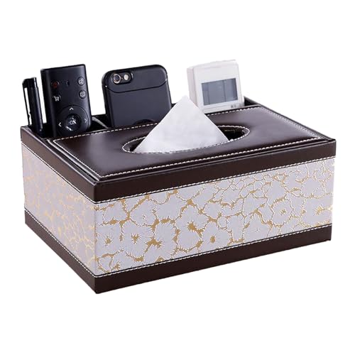 DADEA Taschentuchbox-Abdeckung mit Stauraum, Nachttisch-Organizer, Taschentuchbox-Halter, Vielseitig, Schlichtes Design, Praktische Aufbewahrung, Taschentuchbox-Abdeckung für Zuhause, Wohnzimmer, Büro von DADEA