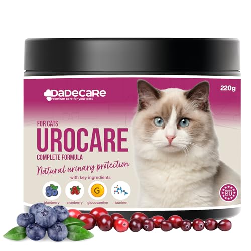 Urocare Urinal Nahrungsergänzungsmittel für Katzen, 220 g, rote und blaue Blaubeere mit Glucosamin – fördert eine gesunde Blase und einen ausgewogenen pH-Wert – ideal bei Blasenentzündung und Stress Urocare Urinal Nahrungsergänzungsmittel für Katzen, 220 g, rote und blaue Blaubeere mit Glucosamin – fördert eine gesunde Blase und einen ausgewogenen pH-Wert – ideal bei Blasenentzündung und Stress von DADECARE
