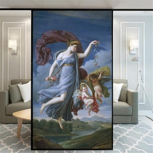 Fensterfolie statisch haftend Sichtschutzfolie Selbstklebend Klebefolie Milchglasfolie Fenster Folie Milchglas Dekofolie für Bad Küche Anti-UV-70x140cm(28"x55") von DADYA