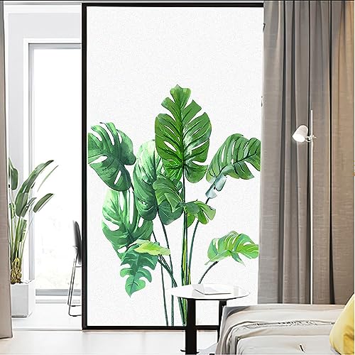 Fensterfolie statisch haftend Sichtschutzfolie Selbstklebend Klebefolie Milchglasfolie Fenster Folie Milchglas Dekofolie für Bad Küche Anti-UV-70x200cm(28"x79") von DADYA