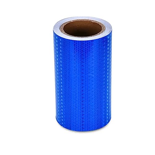 DAEOIBHJR Blau Reflektierendes Sicherheitsband Selbstklebendes Reflektorband Hochsichtbares Warnaufkleber Band Selbstklebend Wasserdicht Warnklebeband Conspicuous Warning Tape,20cm x 10m von DAEOIBHJR