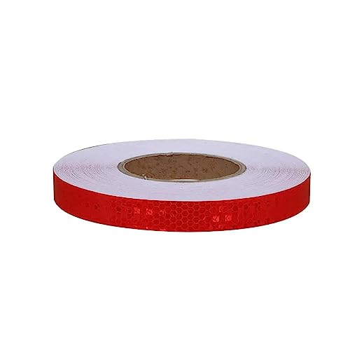 DAEOIBHJR Reflektorband Selbstklebend 20mm x 50m Reflektierendes Klebeband Warnklebeband Reflektor Warnband Aufkleber Conspicuous Warning Tape für Fahrrad Autos Motorrad Fahrzeug,Rot von DAEOIBHJR