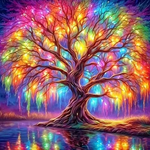DAERLE 5D Diamond Painting Erwachsene Farbenfroher Baum des Lebens, 5D Diamant Painting Bilder Erwachsene, Diamond Painting Bilder Regenbogen Baum Diamant Painting Set Home Wand Décor 30x30cm DAERLE 5D Diamond Painting Erwachsene Farbenfroher Baum des Lebens, 5D Diamant Painting Bilder Erwachsene, Diamond Painting Bilder Regenbogen Baum Diamant Painting Set Home Wand Décor 30x30cm von DAERLE