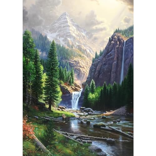 DAERLE DIY Schöne Naturkulisse Diamond Painting Erwachsene Kinder, Diamant Painting Bilder Landschaft, 5D Diamant Kunst Diamant Malerei Set Cross Stickerei Malerei Kits für Heimdekor 30x40cm von DAERLE