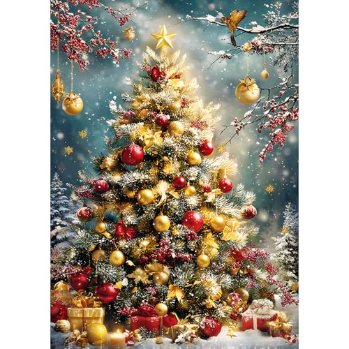 DAERLE Diamond Painting Erwachsene, Weihnachtsbaum mit Geschenken, Diamant Painting Bilder, Leuchtender Weihnachtsbaum, Diamond Painting Kits, 5D Diamant Malerei Set für für Home Wand Décor 30x40cm DAERLE Diamond Painting Erwachsene, Weihnachtsbaum mit Geschenken, Diamant Painting Bilder, Leuchtender Weihnachtsbaum, Diamond Painting Kits, 5D Diamant Malerei Set für für Home Wand Décor 30x40cm von DAERLE