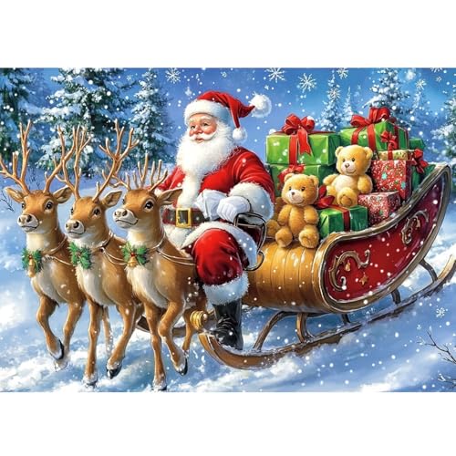 DAERLE Diamond Painting Erwachsene, Weihnachtselfen, Diamant Painting Bilder, Weihnachtsmann, Diamond Painting Kits, 5D Diamant Malerei Set für für Home Wand Décor 40x30cm DAERLE Diamond Painting Erwachsene, Weihnachtselfen, Diamant Painting Bilder, Weihnachtsmann, Diamond Painting Kits, 5D Diamant Malerei Set für für Home Wand Décor 40x30cm von DAERLE
