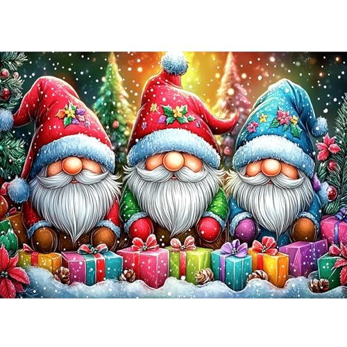 DAERLE Diamond Painting Erwachsene, Weihnachtszwerg, Diamant Painting Bilder, Lustige Familie, Diamond Painting Kits, 5D Diamant Malerei Set für für Home Wand Décor 40x30cm DAERLE Diamond Painting Erwachsene, Weihnachtszwerg, Diamant Painting Bilder, Lustige Familie, Diamond Painting Kits, 5D Diamant Malerei Set für für Home Wand Décor 40x30cm von DAERLE