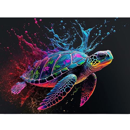 DAERLE Diamond Painting Meeresboden, Diamant Painting Bilder Schildkröte, Diamond Painting Erwachsene, Diamond Painting Bilder Diamant Bilder Kinder DIY Cross Stickerei Malerei Kits Wand Dekor 40x30cm von DAERLE