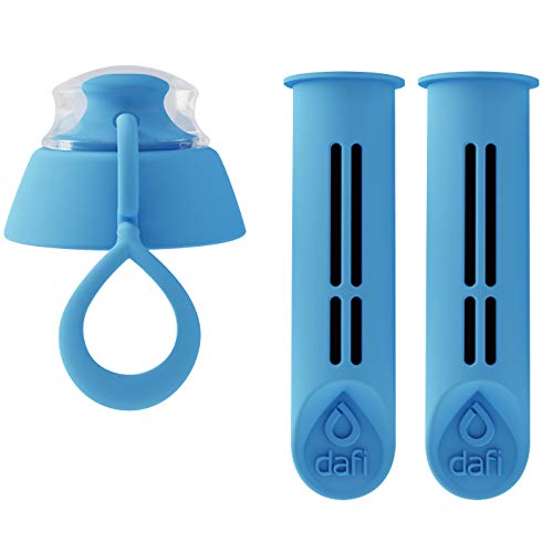 DAFI Set mit 3 Filtern geeignet für DAFI Soft- und Solid Wasser-Filter-Flaschen Blau - Austauschbare Filter, BPA-frei - Entfernen den Geschmack und Geruch von Chlor von DAFI
