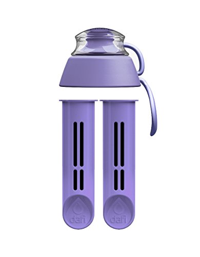 DAFI Set mit 2 Filtern + Verschluss für DAFI Soft Filterflasche | Violett Farbe | Austauschbare Filter | Umweltfreundlich | BPA-frei | Entfernen den Geschmack und Geruch von Chlor von DAFI