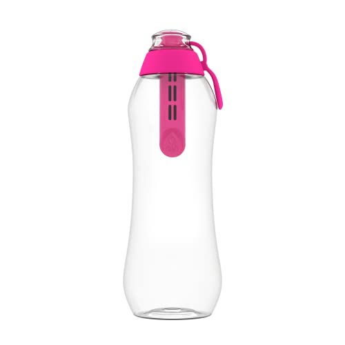 DAFI Trinkflasche mit Filter | 0,7 L | Wasserflasche mit Wasserfilter | BPA-Frei | Sportflasche mit gefiltertes Wasser für Reisen | Filterflasche Outdoor + Aktivkohle Filter Strohhalm | water bottle von DAFI