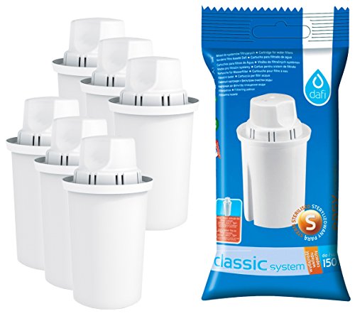 DAFI Universelle Wasserfilterpatronen Wasserfilter, Plastik, Weiß, 6 Stück (1er Pack), 6 von DAFI