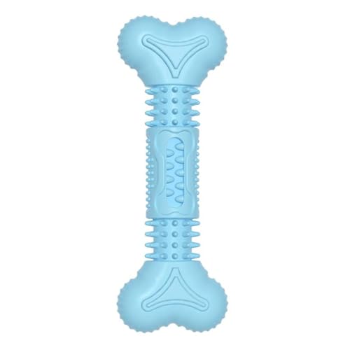 DAFORERAL TPR Bone Dog Chew Toy, Durable Teeth Cleaning Toy for Medium Small Dogs, Tough Chew Bone for Tething Training and Langeweile Relief (Blue) von DAFORERAL