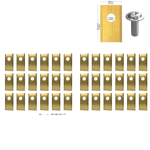 18 36 PCs Edelstahl Ersatz für EIN Loch Rasenmäher Schneidemittel kompatibel mit Rasenmäher wie Landroid -Modellen(Gold 36 Pcs) von DAFSXZQR
