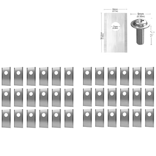 18 36 PCs Edelstahl Ersatz für EIN Loch Rasenmäher Schneidemittel kompatibel mit Rasenmäher wie Landroid -Modellen(Silver 36 Pcs) von DAFSXZQR