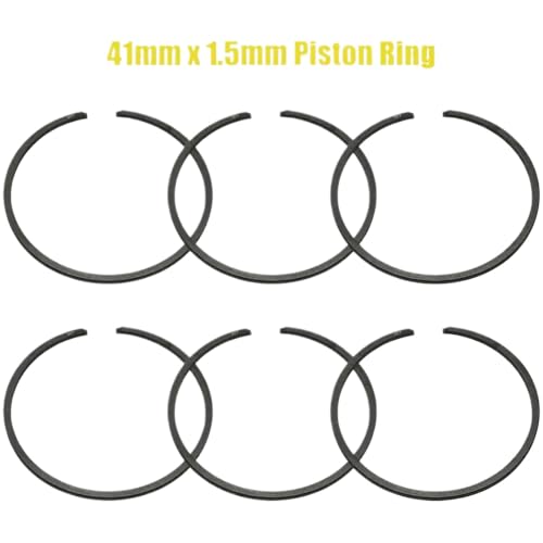 6pcs 41mm x 1 5mm Kolbenring kompatibel mit 350 351 352 370 371 390 401 420 Kettensägenmodelle Gartenwerkzeug Ersatzteile Teile von DAFSXZQR