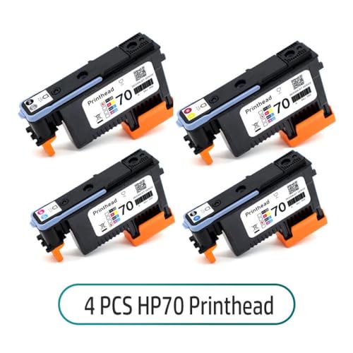 DAFSXZQR 70 70 PrinThead C9404A C9405A C9406A C9407A kompatibel mit DesignJet Z2100 Z3100 Z3200 Z5200 Z5400 Drucker Ersatzdruckdruck(1 Set (4 PCS)) von DAFSXZQR