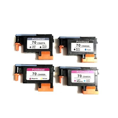DAFSXZQR Kompatibler Druckkopfersatz für 70 C9404A C9405A C9406A C9407A zur Verwendung mit DesignJet Z2100 Z5200 Z3100 Z3200 Drucker(1SET(4PCS)) von DAFSXZQR