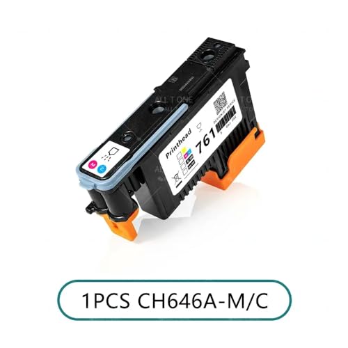 DAFSXZQR Printhead Print Head 761 761 CH645A CH646A CH647A CH648A kompatibel mit DesignJet T7100 T7200 Drucker Cabezal 761 Ersatzteil(1PCS CH646A-M C) von DAFSXZQR