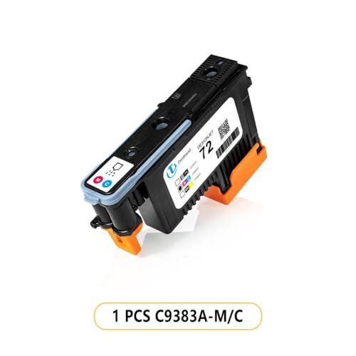 DAFSXZQR Printhead -kompatibel mit 72 C9380A C9383A C9384A zur Verwendung mit DesignJet T1100 T1120 T1200 T1300 T610 T770 T790 T795 72 Druckermodelle(C9383A M and C) von DAFSXZQR