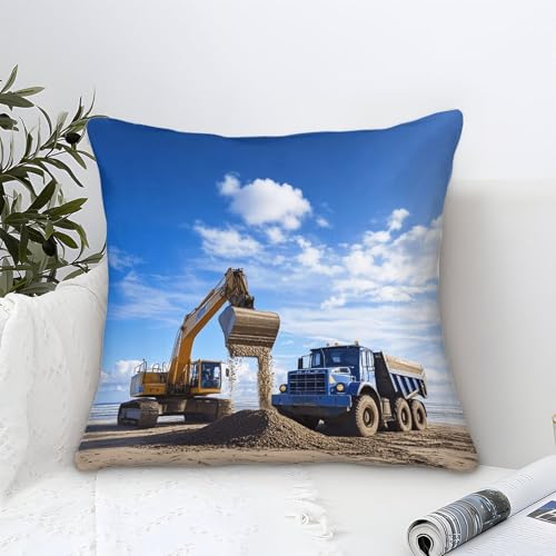 DAFUfbw Excavators Kissenbezüge Für Sofa Und Bett 45x45cm, Diggers Kissenbezug Im 2er-Set, Perfekt Für Home Decor Und Travel Essential, Maschinen Waschbar DAFUfbw Excavators Kissenbezüge Für Sofa Und Bett 45x45cm, Diggers Kissenbezug Im 2er-Set, Perfekt Für Home Decor Und Travel Essential, Maschinen Waschbar von DAFUfbw