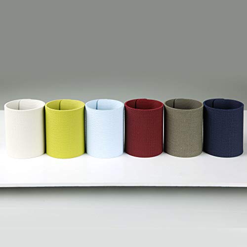 DAG Style Style - Set 6 Serviettenringe Ring verschiedene Farben Eco Juta Farben Himmlisch, Eis, Grün, Blau, Burgund, Grau, MMPMCA, 5 cm von DAG Style