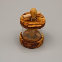 Kräutermühle Aus Olivenholz Ø 7 cm | Handgemacht Gewürzmühle Holz Kräuter Mörser Deko Küche Geschenkidee von DAGDEGShop