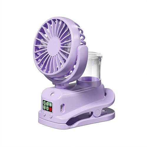 DAGESVGI Tragbarer Mini-Ventilator zum Aufstecken, Sprühnebelventilator mit digitalem Displaytisch, USB-wiederaufladbarer Schreibtischventilator, 4 Geschwindigkeiten, einstellbarer DAGESVGI Tragbarer Mini-Ventilator zum Aufstecken, Sprühnebelventilator mit digitalem Displaytisch, USB-wiederaufladbarer Schreibtischventilator, 4 Geschwindigkeiten, einstellbarer von DAGESVGI