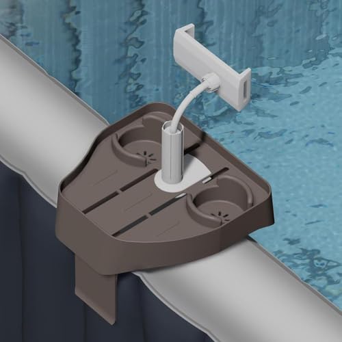 DAGESVGI Verstellbares Whirlpool-Tablett, 3-in-1 Clip-on-Pool-Getränkehalter, Handyhalter, aufblasbarer Pool-Caddy Getränke-Tablett, Beistelltisch, für Außenpools, Badewannen-Caddy Getränketablett DAGESVGI Verstellbares Whirlpool-Tablett, 3-in-1 Clip-on-Pool-Getränkehalter, Handyhalter, aufblasbarer Pool-Caddy Getränke-Tablett, Beistelltisch, für Außenpools, Badewannen-Caddy Getränketablett von DAGESVGI