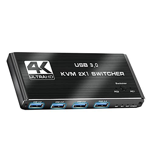 DAGIJIRD USB 3.0 KVM Switch HDMI 4K @ 60Hz 2 In 1 Out Monitor Sharing Switch Selector Box for Mouse Keyboard DAGIJIRD USB 3.0 KVM Switch HDMI 4K @ 60Hz 2 In 1 Out Monitor Sharing Switch Selector Box for Mouse Keyboard von DAGIJIRD