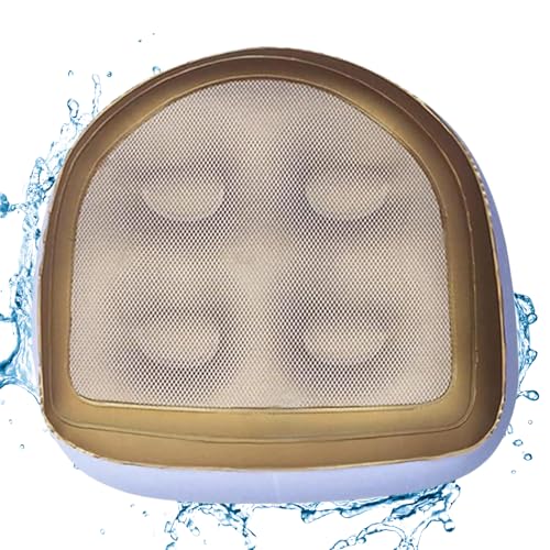 DAGLLGEW Aufblasbarer Booster-Sitz wasserdichtes PVC mit Wasser gefüllt/aufblasbarer Whirlpool-Sitz mit Mesh Whirlpools mit 4 Saugbechern für Pool-Whirlpool-Spa Gold Gold von DAGLLGEW