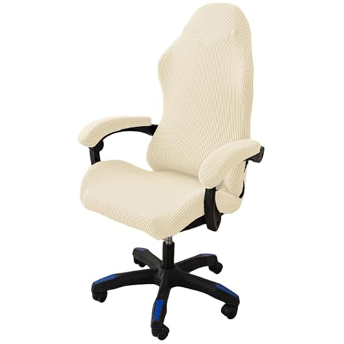 DAGLLGEW Gaming Chair Cover dehnbar bequemer Computerstuhl Abdeckung Minimalist Beige weiße Spielstuhlabdeckung mit Reißverschluss Clospeure Machine Stuhl Cover für Home Office Net Bar DAGLLGEW Gaming Chair Cover dehnbar bequemer Computerstuhl Abdeckung Minimalist Beige weiße Spielstuhlabdeckung mit Reißverschluss Clospeure Machine Stuhl Cover für Home Office Net Bar von DAGLLGEW