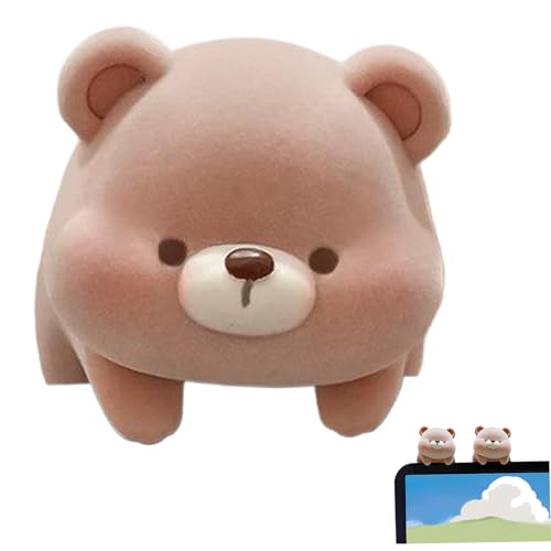 DAGLLGEW Monitor Decor Creative Bear Desk Figuren Neuheit Dekorative niedliche Bären -Ornamente Mini Computer Monitor Dekoration für Home Office von DAGLLGEW