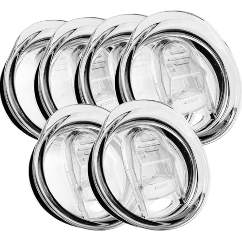 DAGLLGEW Skinny Tumbler Deckel Ersatz 6pcs Spill Proof 20 oz Tumbler Deckel klar Spritzer Resistant Tumbler Deckel Ersatz Safer Kaffeetasse Deckel für 20 Unzen Becher von DAGLLGEW