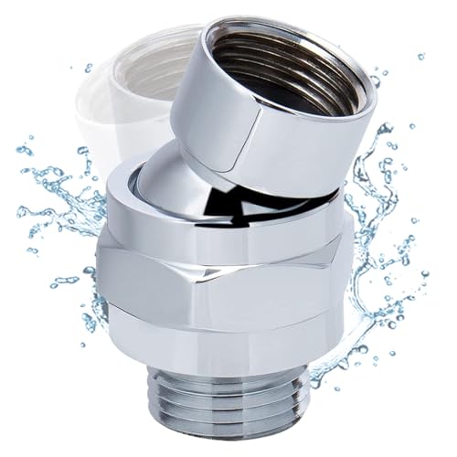 Duschkopfadapter, G1/2 360° drehbarer Duschkopf-Drehkugeladapter aus Messing Duschkopfadapter, G1/2 360° drehbarer Duschkopf-Drehkugeladapter aus Messing von DAGLLGEW