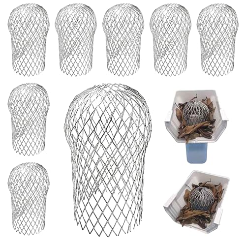 Gutter Guard 8pcs Aluminium -Regenpfahl -Blattschutz Erweiterbarer Abflussrohrschutz für Moosblätter Schmutz Schlammabfälle Guard, Rinnenreinigungswerkzeuge von DAGLLGEW