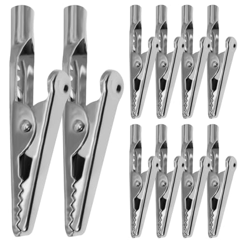Kleine Krokodilklemmen, 10 Stück, 51 mm, 10 A, elektrische Prüfklemmen, Metall-Krokodilklemmen, elektrische Mini- Kleine Krokodilklemmen, 10 Stück, 51 mm, 10 A, elektrische Prüfklemmen, Metall-Krokodilklemmen, elektrische Mini- von DAGLLGEW