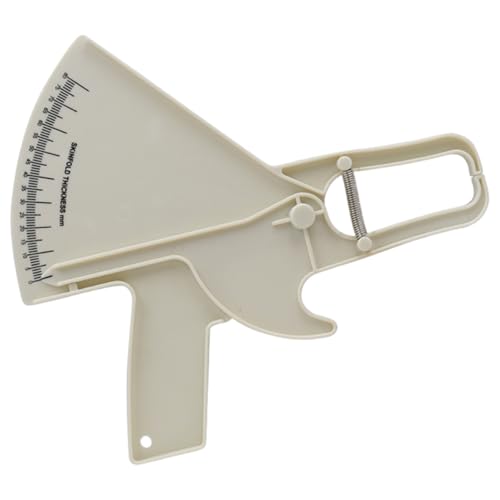 Körperfettmessschieber, 0–80 mm, präziser Hautfaltenmessschieber, Kunststoff, weiß, Körperfettmessgerät für Gesundheit und Schönheit, Fettmessschieber, Körperfett von DAGLLGEW