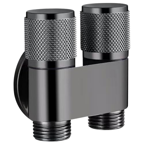 Toilettenhahn 1-In-2-Out-Doppelsteuerventil Toilettenhahn, Legierung Dual G1/2 Doppelsteuerhahn Toilette für Toilettensprüher Badezimmerreinigung Toilettensprüher Dual von DAGLLGEW